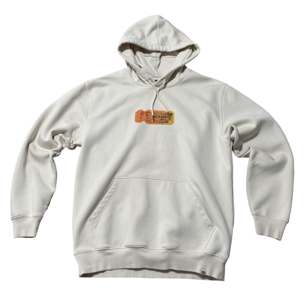 Dickies‎ Men's Fort Worth Rodeo Admission Ticket Graphic Hoodie Beige M 23x30